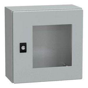 Deur 300x300x150mm IP66 / IK08 Transparant RAL70 Spacial CRN