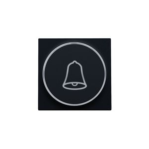 Afwerkingsset doorschijnende ring/belsymbool 6A black coated