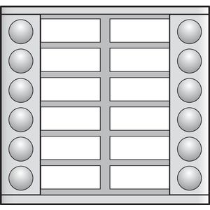 Uitbreidingsmodule 12 bellen in 2 rijen opb.buitenpost 20mm