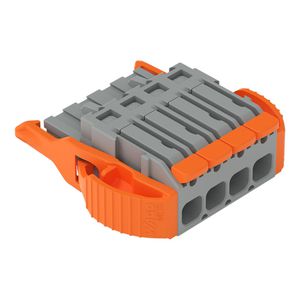 1-draads female steker Hendel Push-in CAGE CLAMP grij VVE=50