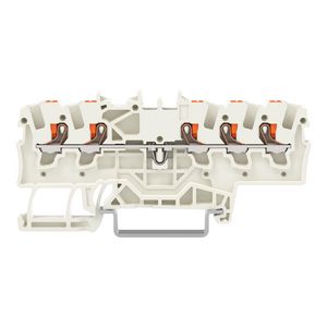 5-draads rijgklem Met drukknop 1,5mm² lichtgrijs VVE=20