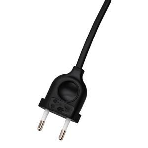 Aansluitsnoer eurostekker L=2m. kabel 2x0.75mm² zwart