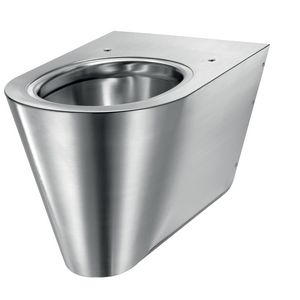 Wandcloset 535mm S21S RVS 304 mat gepol. + 2x zelfklevende kussentjes