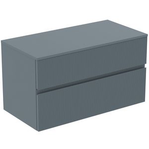 Wastafelmeubel 1002x505x558mm matt ashblue 2 laden Finesse