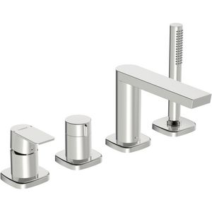 afbouwset 4-gats badrand rozetten met afgeronde hoeken