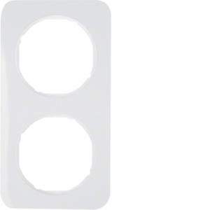 Afdekraam 2-v berker R.1 polar wit glans