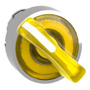 Kop keuzeschakelaar 2 pos Geel Verlicht Led Blijft in s XB4