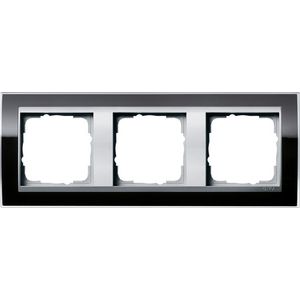 afdekraam 3-v overgangsafdekplaatkl.alum. Gira Event Clear zwart