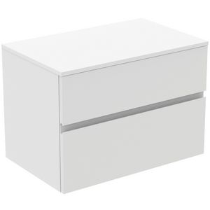 Wastafelmeubel 802x505x558mm matt white 2 laden Finesse