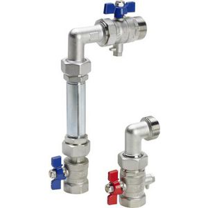 Aansluitset HM messing/mat-vernikkelt 12881-610081