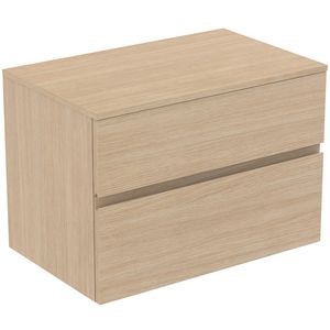 Wastafelmeubel 802x505x558mm white oak 2 laden Finesse