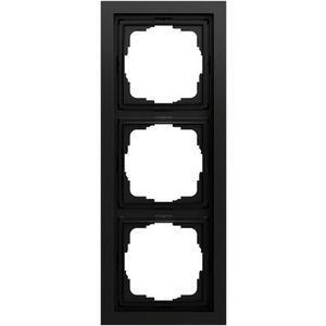 Afdekraam 3-v vlak Gira F200 zwart m(gel.)