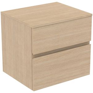 Wastafelmeubel 602x505x558mm white oak 2 laden Finesse