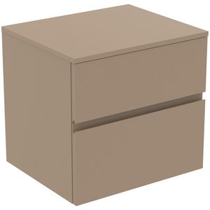 Wastafelmeubel 602x505x558mm mat greige 2 laden Finesse