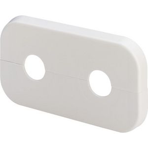Dubbele-Rozet 110x60x10x17 kunststof/wit = RAL9010