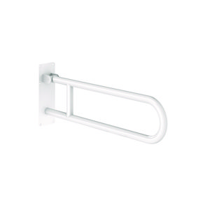 Closetbeugel opklapbaar diam.32 760mm RVS wit epoxy