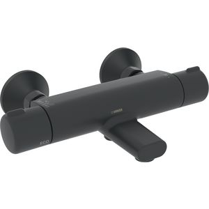 Micra badthermostaat 150mm mat zwart incl. s-koppelingen