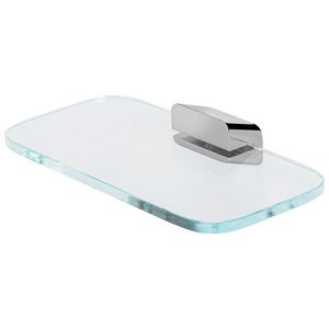 Planchet / zeephouder chroom met transparant glas SHIFT