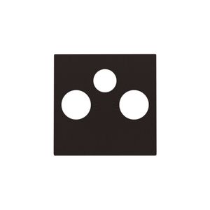 Afwerkingsset 2 enkelvoudige coaxaans. TV/FM/Satt. d.brown