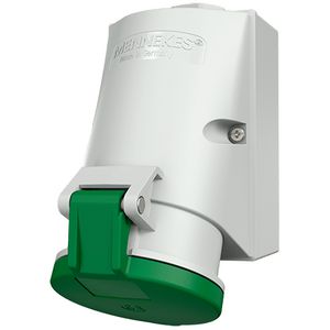 Wandcontactdoos 32A 4-polig  10H 50V 100-300Hz IP44 TWIN