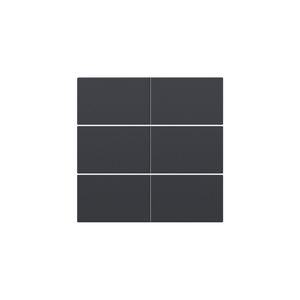 Afwerkingsset 6-voudige pot.vrij knop 24V anthracite