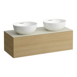 Onderbouwkast 1200X500 1 lade cutout L+R Licht eiken