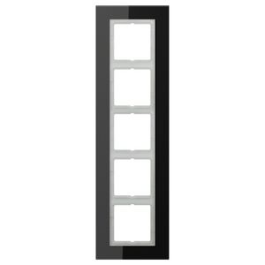 Afdekraam zwart glas 5-voudig LS-plus