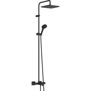 Vernis Shape Showerpipe 240 1 straalsoort bad therm mat zwart