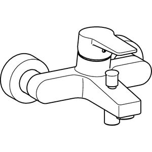Twist badmengkraan 150mm mat zwart met omstel gesloten greep incl, S-koppelingen
