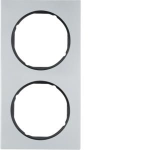 Afdekraam 2-v berker R.3 aluminium/zwart