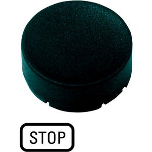 Indicatieplaatje hoog zwart STOP