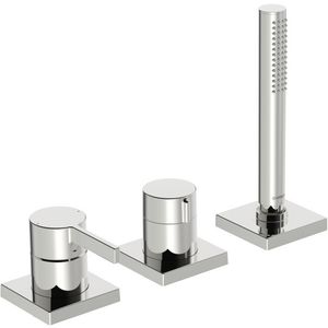 Afbouwset 3-gats badrand v. Hansa Fill 4kant rozet HANSALOFT