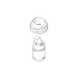 Cartouche schroefkoppeling 25x50mm chr