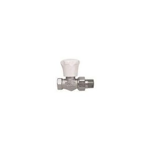 Radiatorafsluiter handbediend AS-T-90 recht 3/8" (ombouw tot thermostatisch mogelijk)
