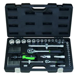 Dopsleutelset 1/4 +1/2 +bits 59 delig SoketFlex