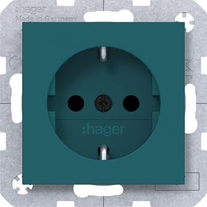 SCHUKO-wandcontactdoos Safety Plus steekklemmen A.x/C.x azure mat
