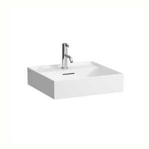 Meubelwastafel 500x460mm met kraangat met overloop wit
