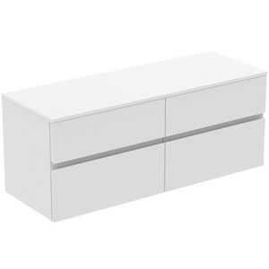 Wastafelmeubel 1402x505x558mm matt white 4 laden Finesse