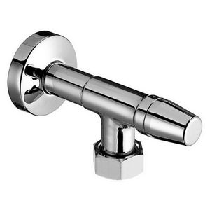 Haakse watertellerstopkraan 1/23/4 moer verzegelvoorz. chroom