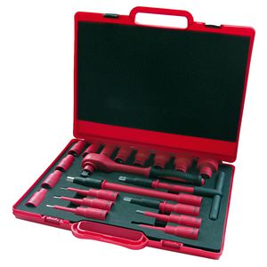 Doppenset in koffer 20-delig 1/2"aandrijving 1000V VDE