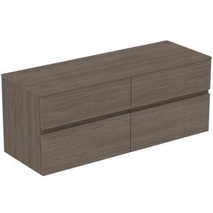 Wastafelmeubel 1402x505x558mm dark elm 4 laden Finesse