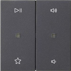 Wip 2-voudig audiobest. System 55 antraciet