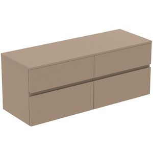 Wastafelmeubel 1402x505x558mm mat greige 4 laden Finesse