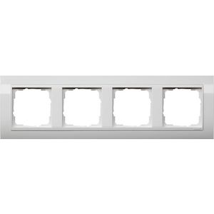 Afdekraam 4-v bred Gira Standard 55 zuiver wit
