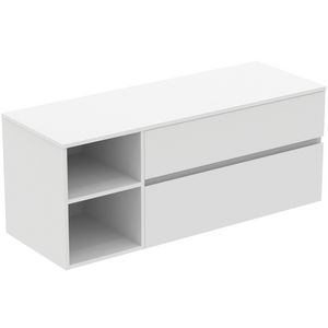 Wastafelmeubel 1402x505x558mm matt white 2 laden Finesse
