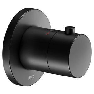 Thermostaatkraan OPBOUW DN15 rozet rond zwart
