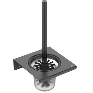 Closetborstelgarnituur Alu+ wandmontage Silk Black