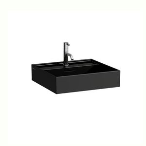 Meubelwastafel 500x460mm met kraangat m. overl. glossy black