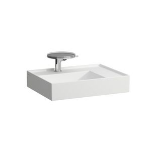 Wastafel sAPhirkeramik rechts 600x460mm met kraangat wit