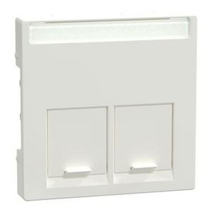 Centraalplaat RJ45 Actassi 2-voudig Polarwit Systeem M